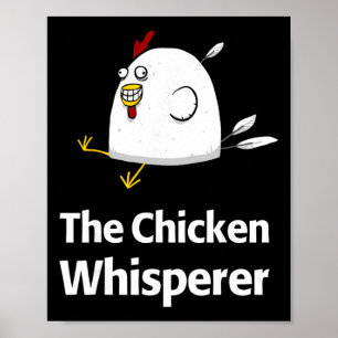Affiche Chuchoteur de poulet éleveur d'œufs unique volaill
