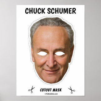 Affiche CHUCK SCHUMER Masque Halloween
