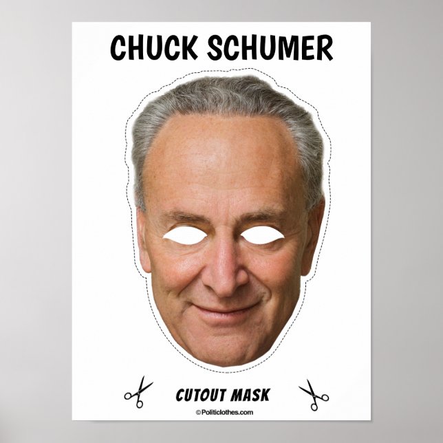 Affiche CHUCK SCHUMER Masque Halloween (Devant)