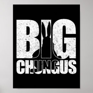 Affiche Chungus Mème Rétro Vintage en détresse Conception