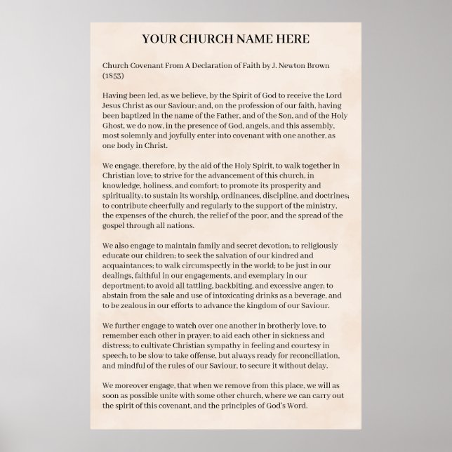 Affiche Church Covenant  (Devant)