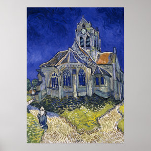 Affiche Church in Auvers by Van Gogh Painting Art