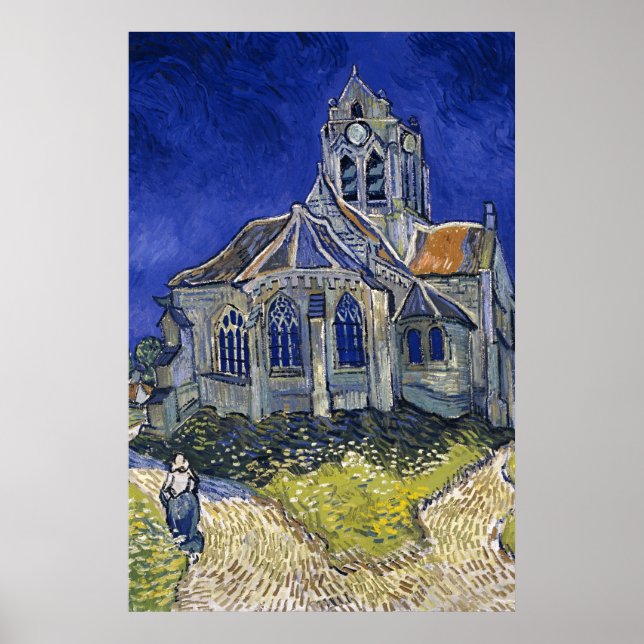 Affiche Church in Auvers by Van Gogh Painting Art (Devant)