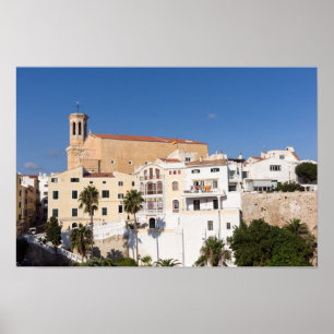 Affiche Church of Santa Maria - Mahon, Menorca, Spain