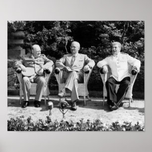 Affiche Churchill, Truman, and Stalin - Potsdam - 1945