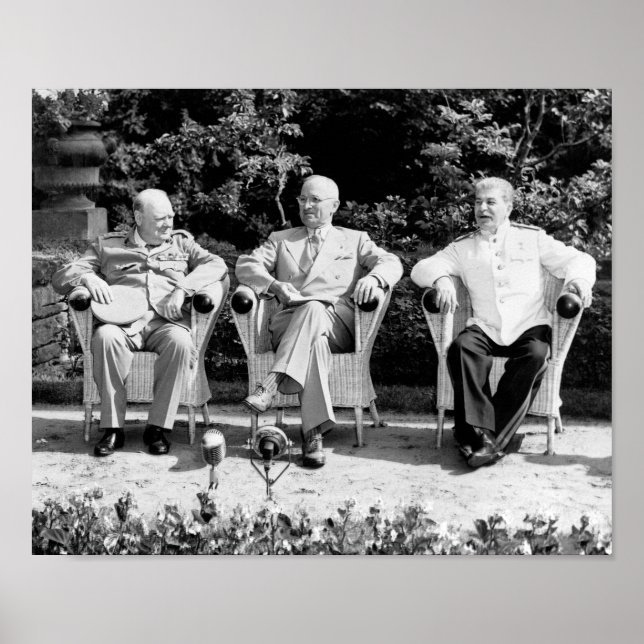 Affiche Churchill, Truman, and Stalin - Potsdam - 1945 (Devant)