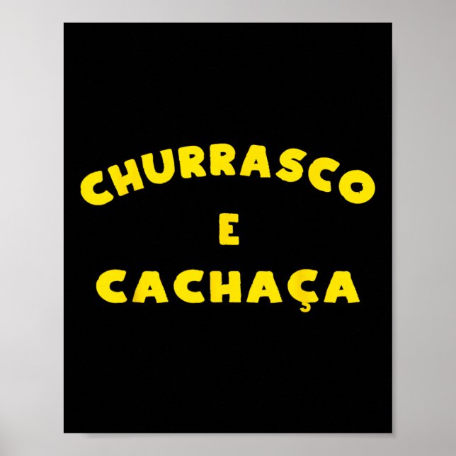 Affiche Churrasco E Cachaca Brésil Bbq Byrbeque Party J (Devant)