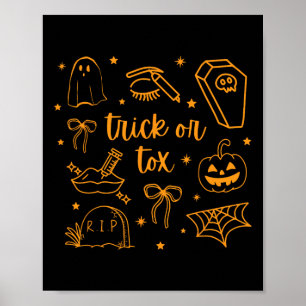 Affiche Chute Chaussure Ou Botox Halloween Infirmière Esth