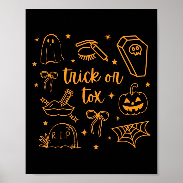 Affiche Chute Chaussure Ou Botox Halloween Infirmière Esth (Devant)