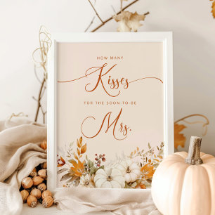 Affiche Chute combien de baisers nuptiale douche jeu