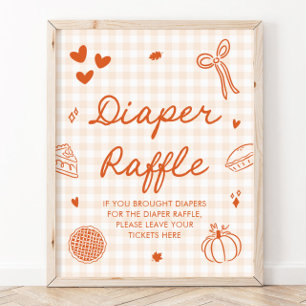 Affiche Chute Cutie Baby shower à tarte Jeu de carafe