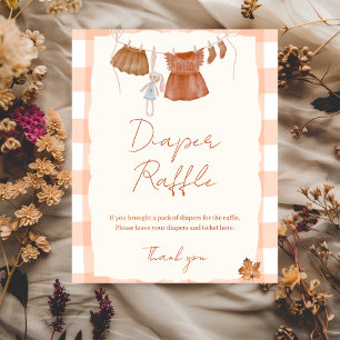 Affiche Chute d'amour Baby shower Déchets Signe Raffle