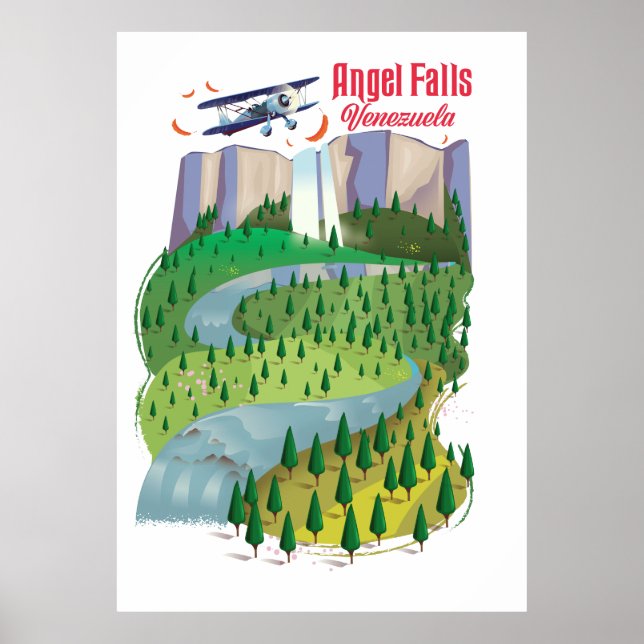Affiche Chute d'Ange Venezuela (Devant)