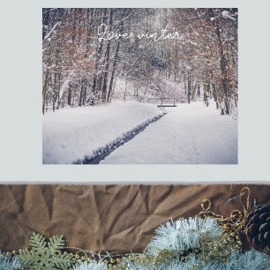 Affiche Chute de neige au jet du parc