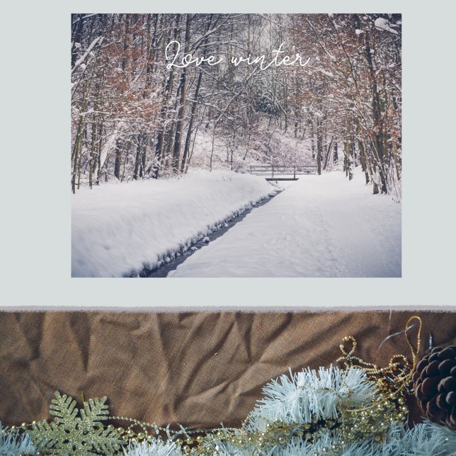 Affiche Chute de neige au jet du parc (Créateur téléchargé)