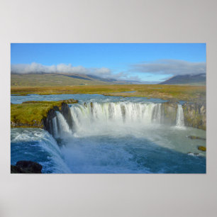Affiche Chute d'eau de Godafoss, Islande