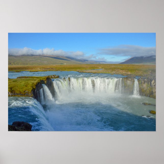 Affiche Chute d'eau de Godafoss, Islande (Devant)