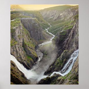 Affiche Chute d'eau de Voringsfossen en Norvège