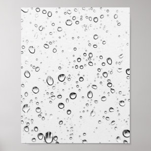 Affiche Chute des gouttes de pluie