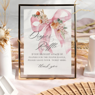 Affiche Chute en amour Baby shower de la chèvre florale Ra
