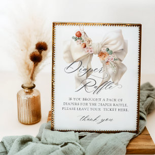Affiche Chute en amour Baby shower de la chèvre florale Ra