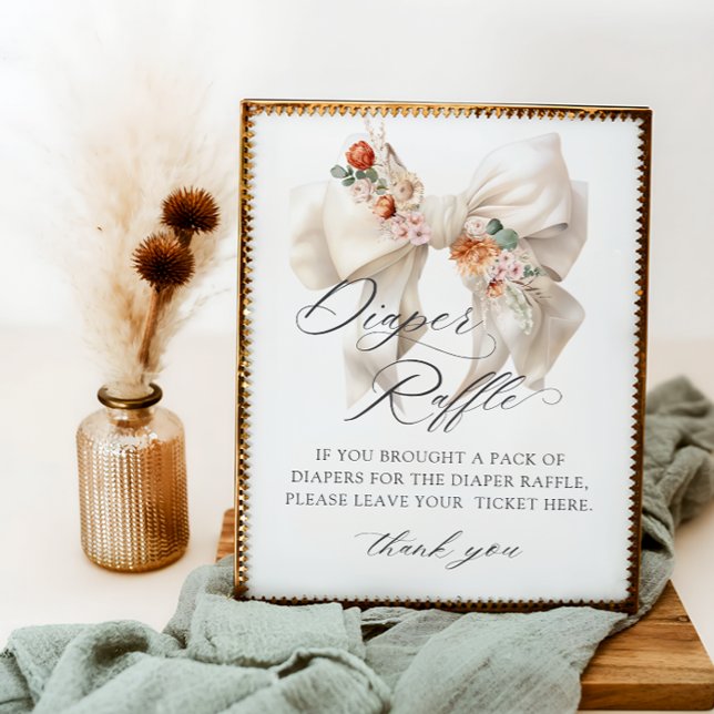 Affiche Chute en amour Baby shower de la chèvre florale Ra (Créateur téléchargé)