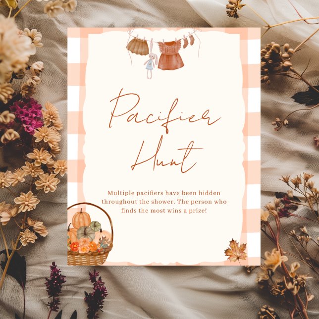 Affiche Chute en amour Baby shower Pacifique Chasse Signe (Créateur téléchargé)