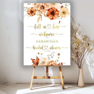 Affiche Chute en amour Crème rouille Fête des mariées Affi