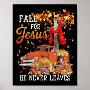 Affiche Chute Pour Jésus Il N'A Jamais Feuille - Croix Jés
