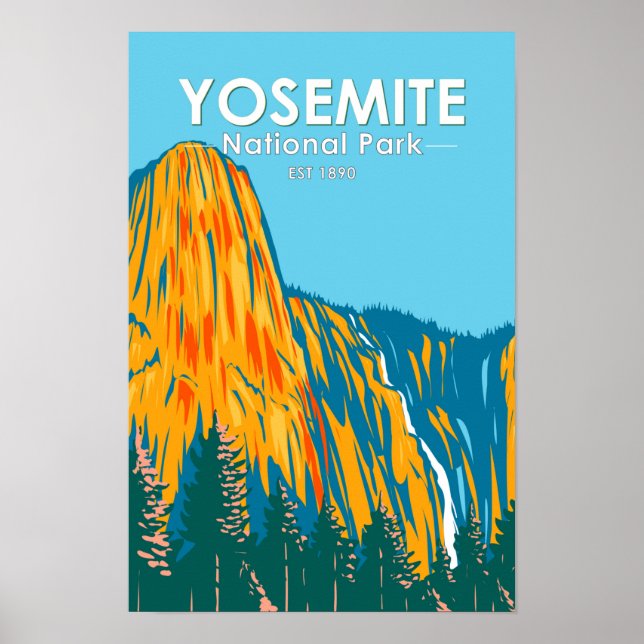 Affiche Chute Sentinelle du parc national de Yosemite Cali (Devant)