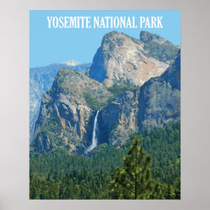 Affiche Chutes Bridalveil - Parc national Yosemite