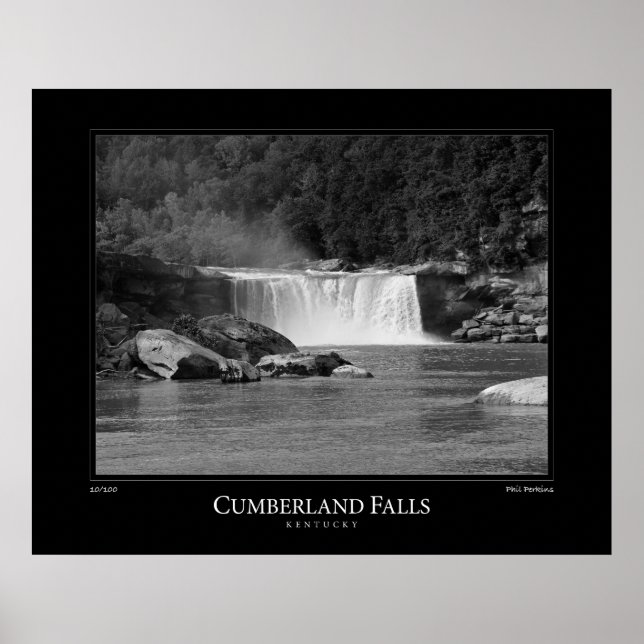 Affiche Chutes De Cumberland Noir Et Blanc (Devant)