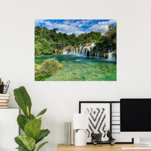 Affiche Chutes de Krka en Croatie vue panoramique
