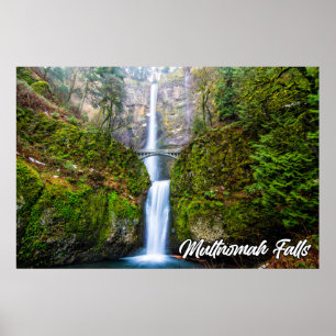 Affiche Chutes de Multnomah, Columbia River Gorge, Oregon
