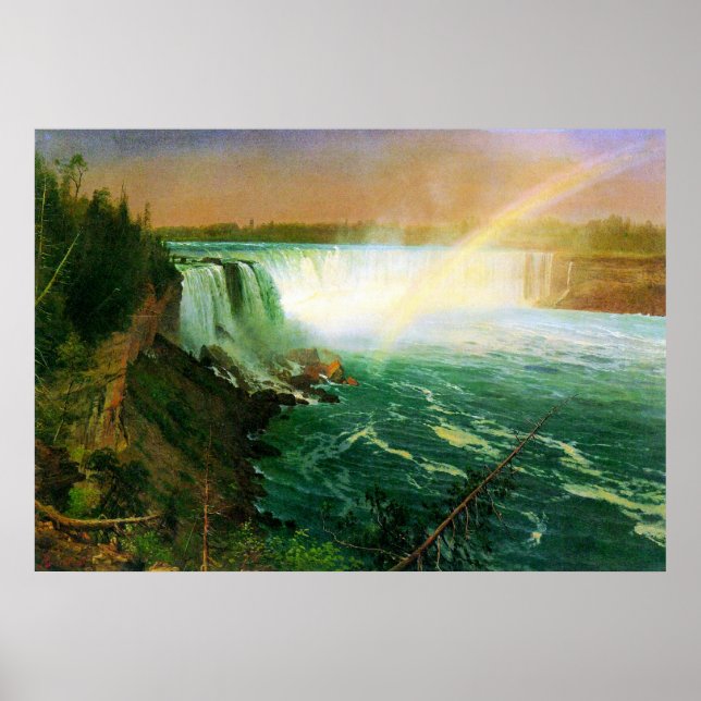 Affiche Chutes de Niagra par Bierstadt (Devant)