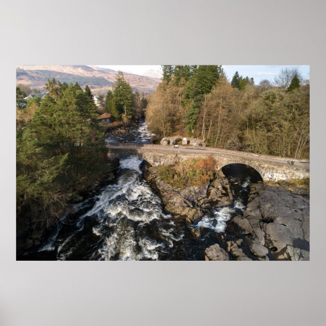 Affiche Chutes De Vue Aérienne De Dochart (Devant)