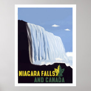 Affiche Chutes du Niagara, randonnée naturelle, Canada, vi