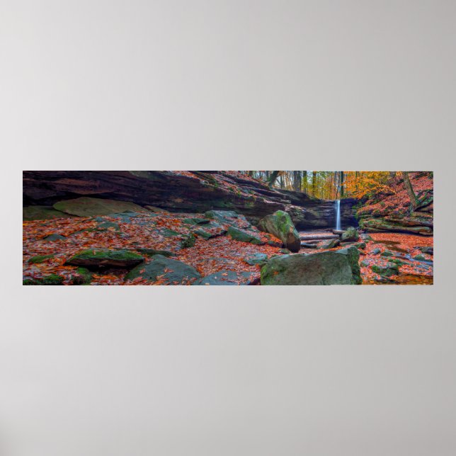 Affiche Chutes Dundee en automne, Ohio (Devant)