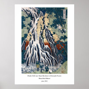 Affiche Chutes Hokusai Kirifuri, Mont Kurokami, Shimotsuke