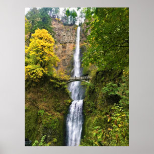 Affiche Chutes Multnomah, Columbia River Gorge, Oregon