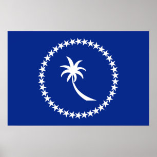 Affiche Chuuk, drapeau de la Micronésie