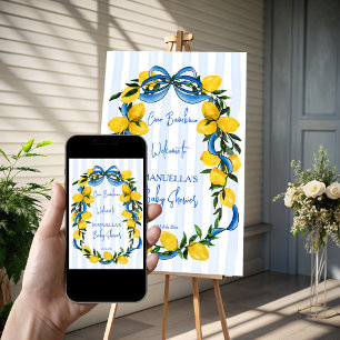 Affiche Ciao bambino baby shower italien signe de bienvenu