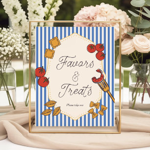Affiche Ciao Bambino Favors & Treats italien bleu
