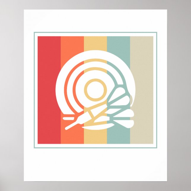 Affiche Cible de fléchettes Bullseye (Devant)