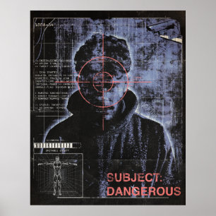 Affiche Ciblé - Techno-Brutalist Streetwear Design