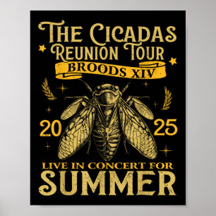 Affiche Cicada Brood Xiv Été 2025 Réunion Tour d'été 2025 