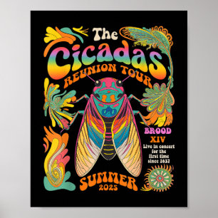 Affiche Cicada Brood Xiv Été 2025 Réunion Tour d'été 2025 