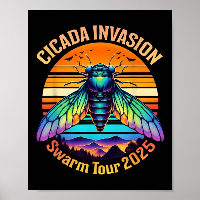 Affiche Cicada Brood Xiv Summer Cicadas Shot Tour 2025 (Devant)
