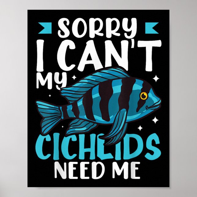 Affiche Cichlid Fish Funny Animals African Aquarium  (Devant)