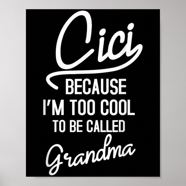 Affiche Cici Grandma Cool Grandmother Mothers Day Da1  (Devant)